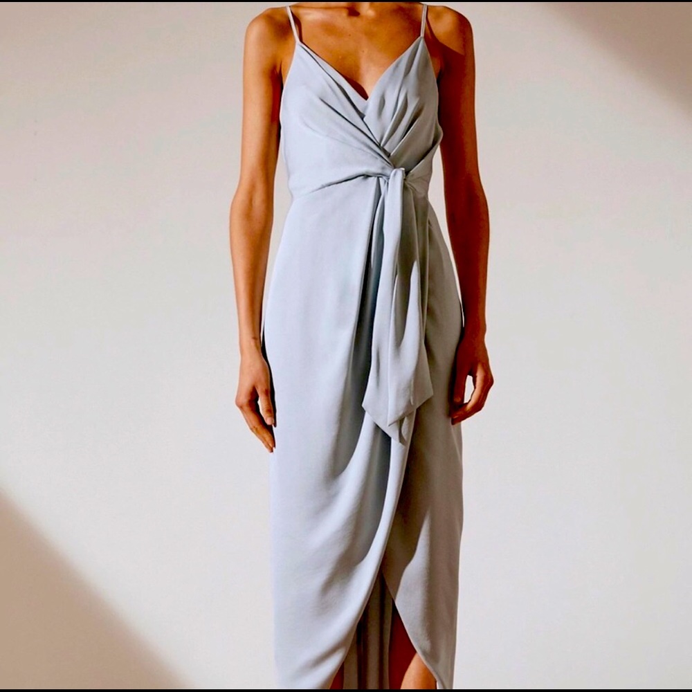 COPY - Shona Joy Luxe Tie Cocktail dress (color - cloud)